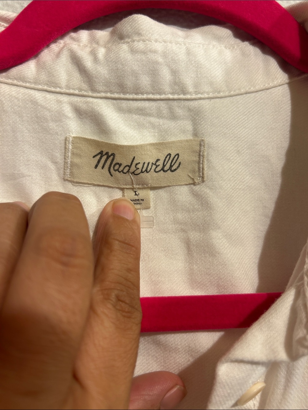 Madewell Cream Short-Sleeve Button-Down Shirt - Picture 4 of 6